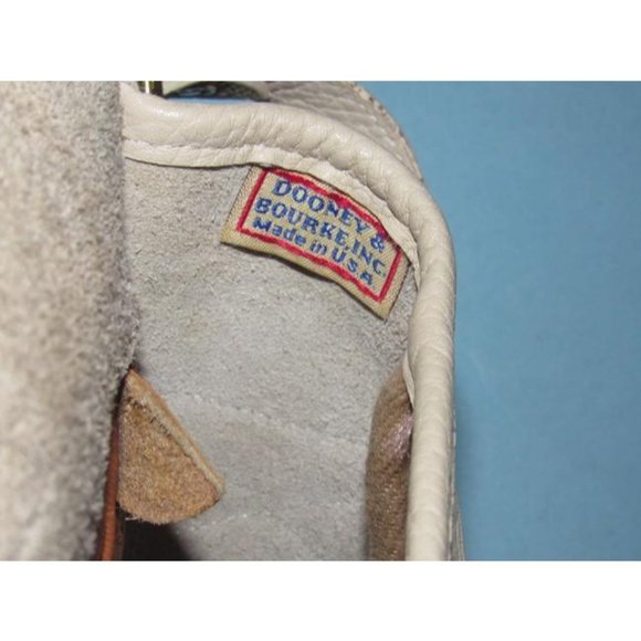 Dooney and Bourke Vintage Brown Ivory Saddle Bag - Picture 11 of 12